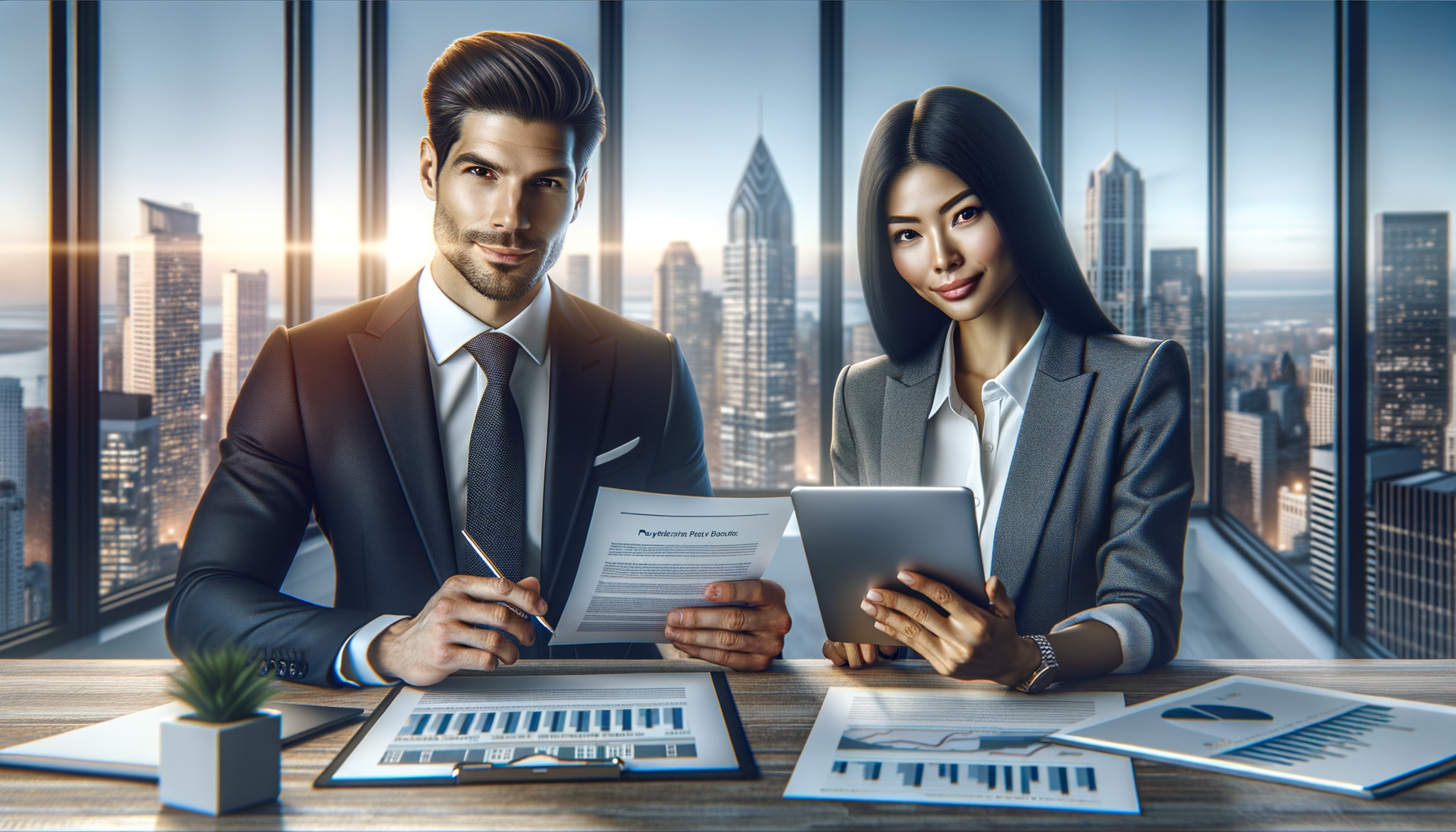 1031-exchange-syndication-guide 1031 exchange syndication — professionals reviewing real estate investment documents in a modern office