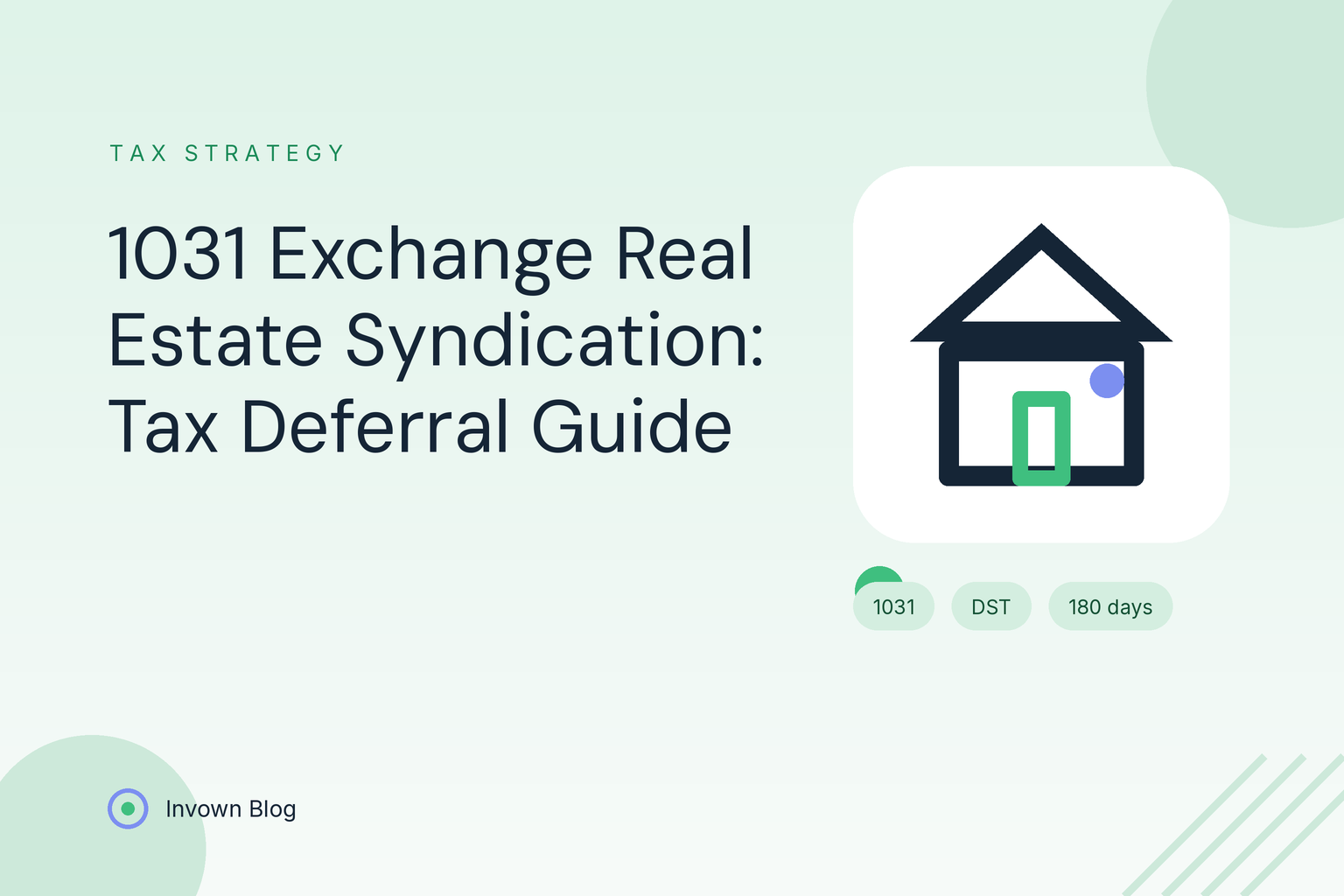 1031-exchange-syndication-tax-deferral Illustration of houses linked by exchange arrows, representing a 1031 exchange into real estate syndication for tax deferral.