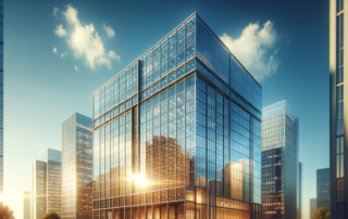 Cap rate real estate analysis — modern commercial property representing investment valuation metrics