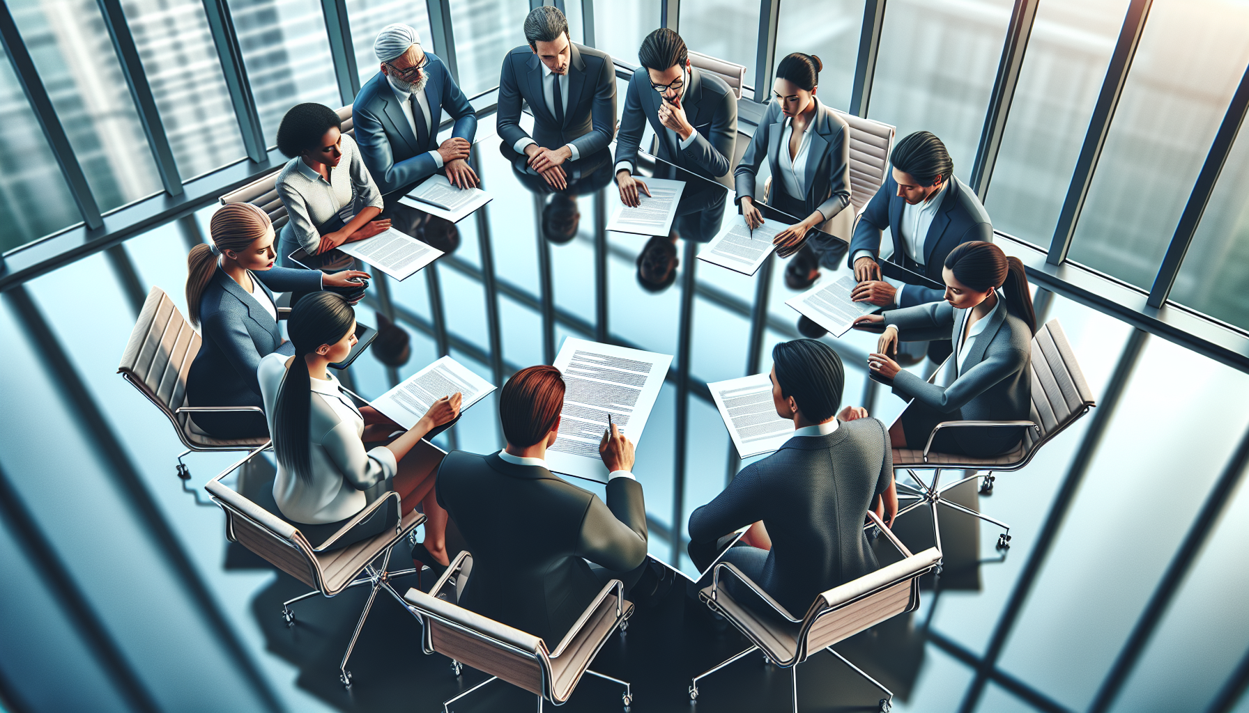 Crowdfunding investor rights - diverse group of investors reviewing legal documents with a professional advisor