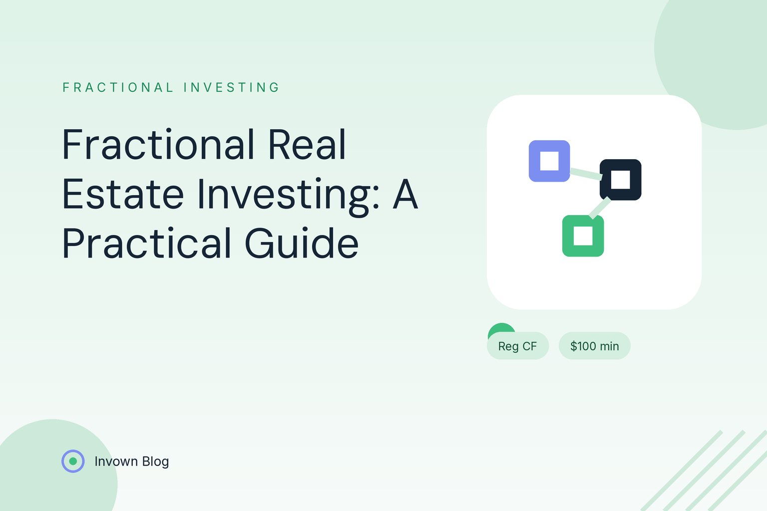 fractional-real-estate-investing-hero-1 Illustration of a property divided into ownership blocks, representing fractional real estate investing through Reg CF shares.