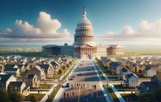 Housing legislation 2026 affecting real estate investors — Capitol building with new housing construction