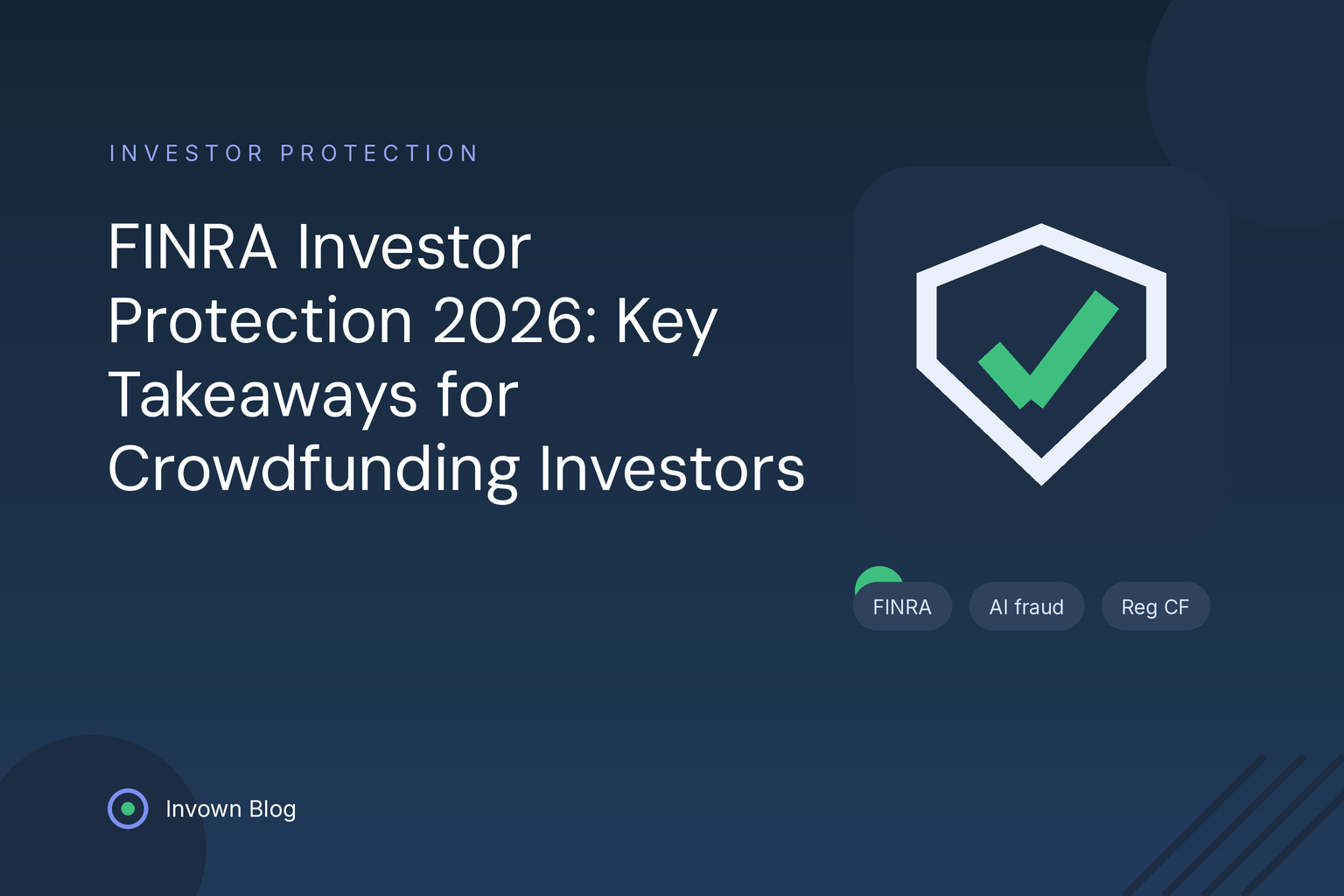 finra-investor-protection-2026 Illustration of a protective shield symbolizing FINRA investor protection priorities for crowdfunding investors in 2026.