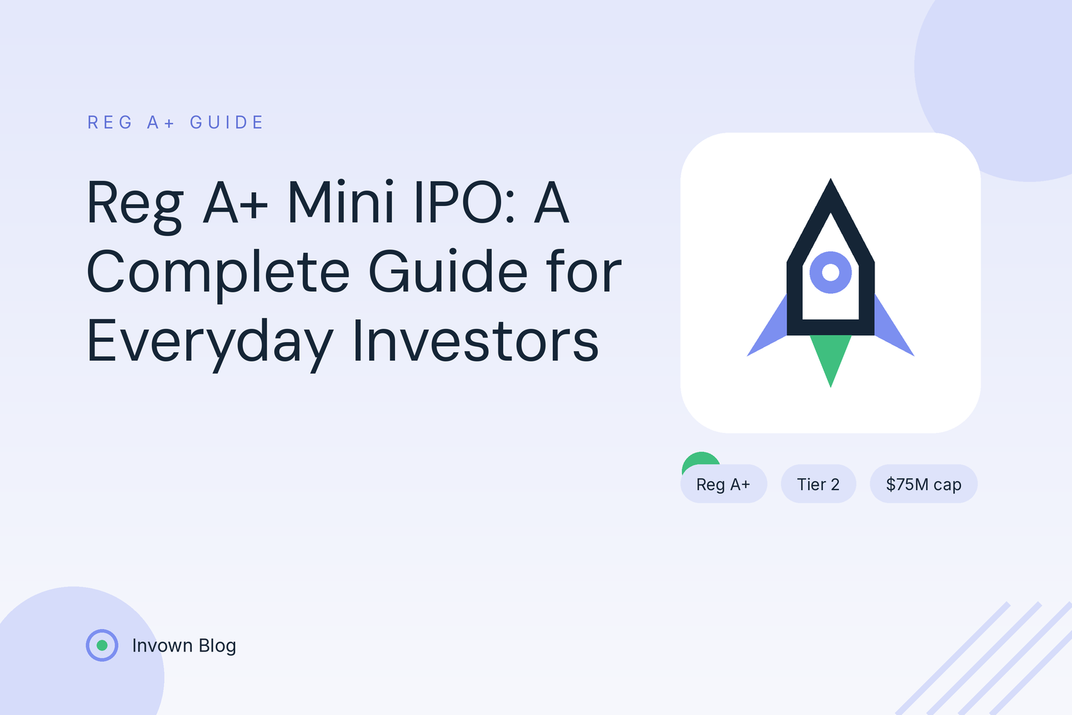 reg-a-plus-mini-ipo-investors-guide Illustration of a launching rocket representing a Reg A+ mini IPO guide for everyday investors in Tier 1 and Tier 2 offerings.