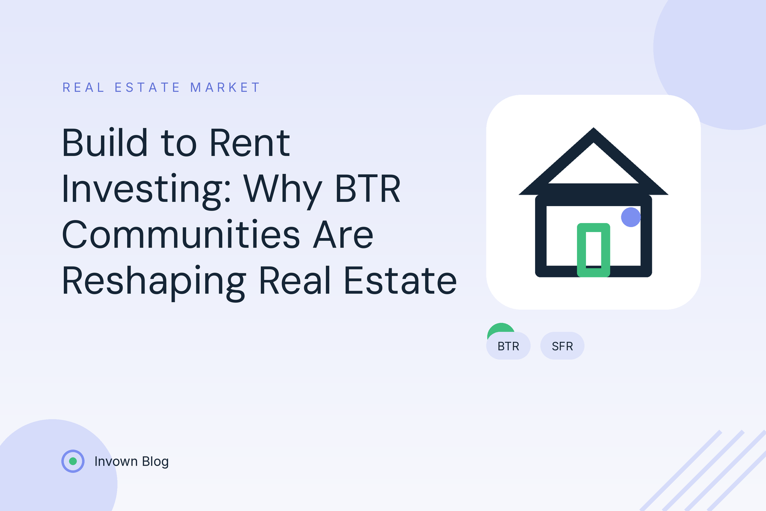 build-to-rent-investing-guide Illustration of a modern rental house pictogram representing build to rent investing in purpose-built BTR communities.
