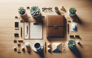 Crowdfunding exit strategies for investors - professional desk with financial planning documents and investment tools
