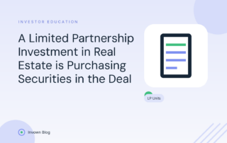 Illustration of an investment document showing that a limited partnership interest in real estate is a securities purchase.