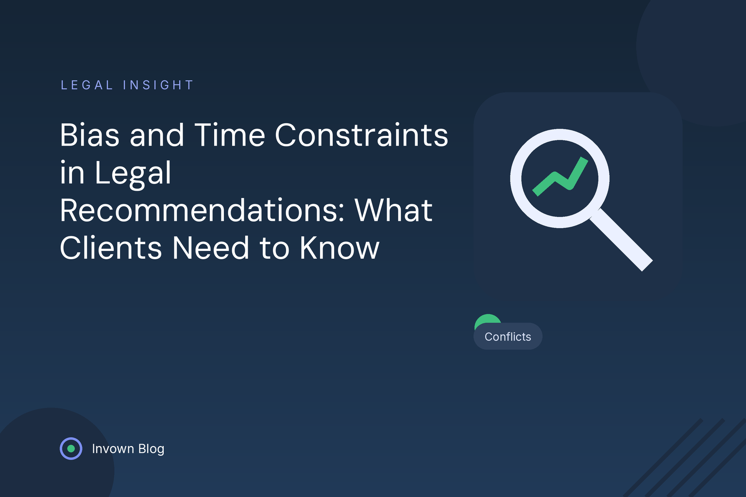 Illustration of a magnifying glass over legal advice symbolizing bias and time constraints in legal recommendations for syndications.