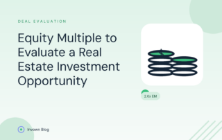 Illustration of stacked coins multiplying to depict the equity multiple metric for evaluating a real estate investment opportunity.