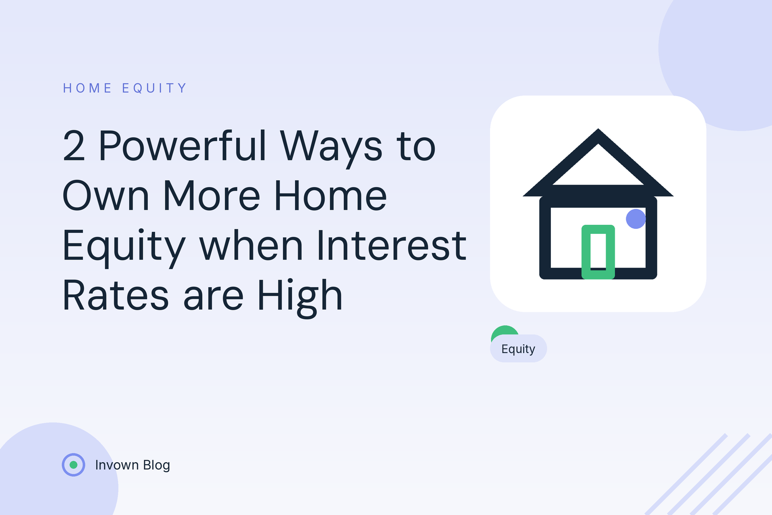 Illustration of a house with an equity meter showing ways to build home equity when interest rates are high.