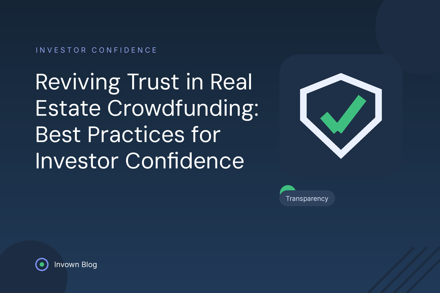 Illustration of a protective shield symbolizing investor confidence and trust-building best practices in real estate crowdfunding.