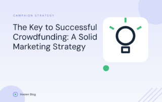Illustration of a glowing lightbulb representing the marketing strategy ideas behind a successful crowdfunding campaign.