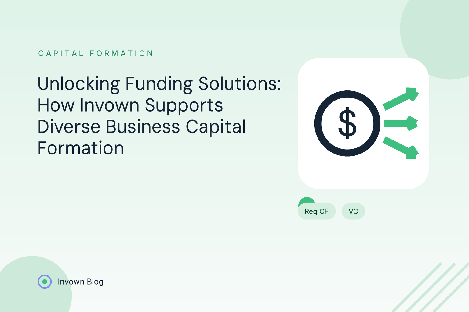 Illustration of flowing dollar streams representing diverse business capital formation through crowdfunding and venture funding solutions.