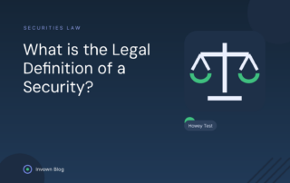 Illustration of scales of justice representing the Howey test and the legal definition of a security under U.S. law.