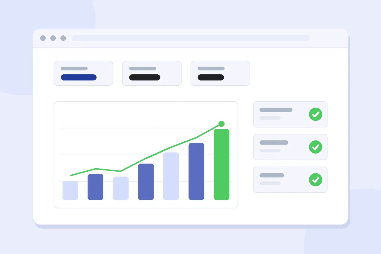 Illustration: raise dashboard with commitments growing to close