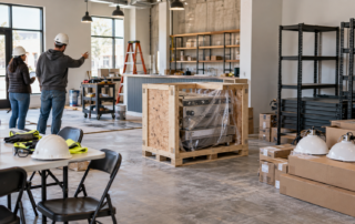 Small-business buildout separates equipment, inventory storage, lighting, and staff training needs