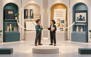 Paper-and-clay scene separates issuer, Reg CF lawyer, accountant, and funding portal roles